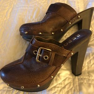 High heel mules- clogs size 8